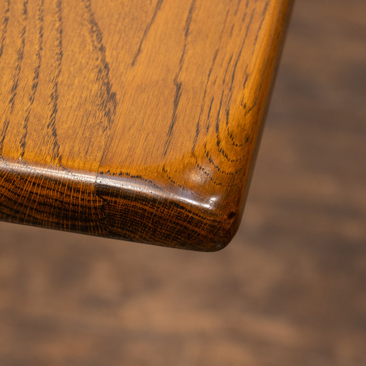 デコラティブなアイアンレッグが目を惹く オーク パブテーブル /25G-2