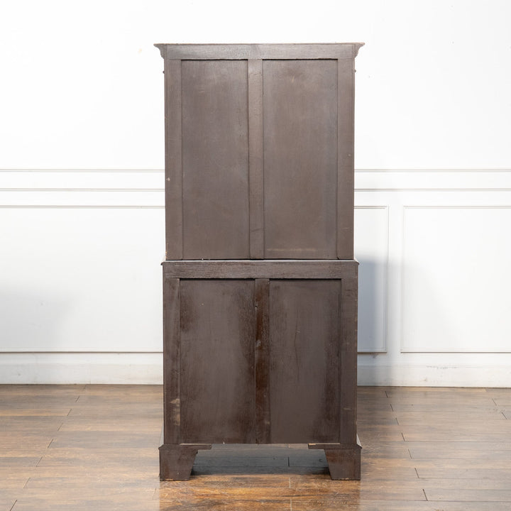 一回り小さなチェストが上に載って収納力たっぷり ウォールナット 7段チェストオンチェスト /25G