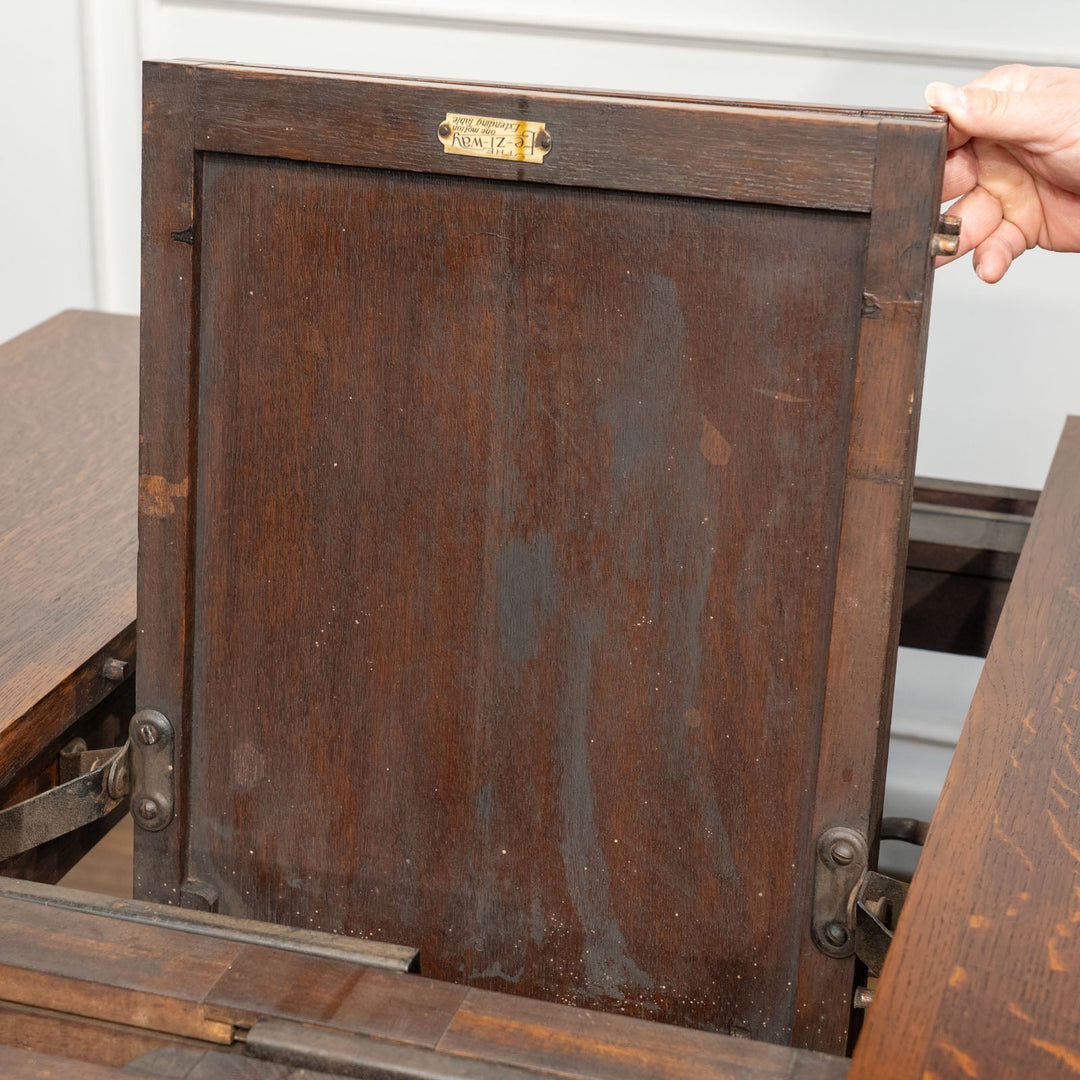 【Ee-zi-way イージーウェイ】中央の折り畳まれた天板が拡張する レアな逸品 サプライズテーブル /25G-A