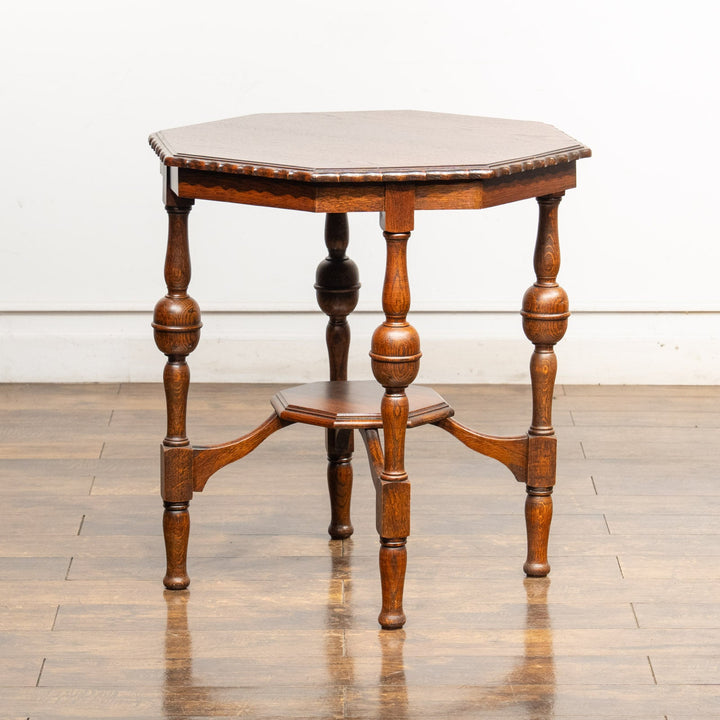 洗練された八角形天板が魅力的 オーク オクタゴン ウィンドウテーブル /25G