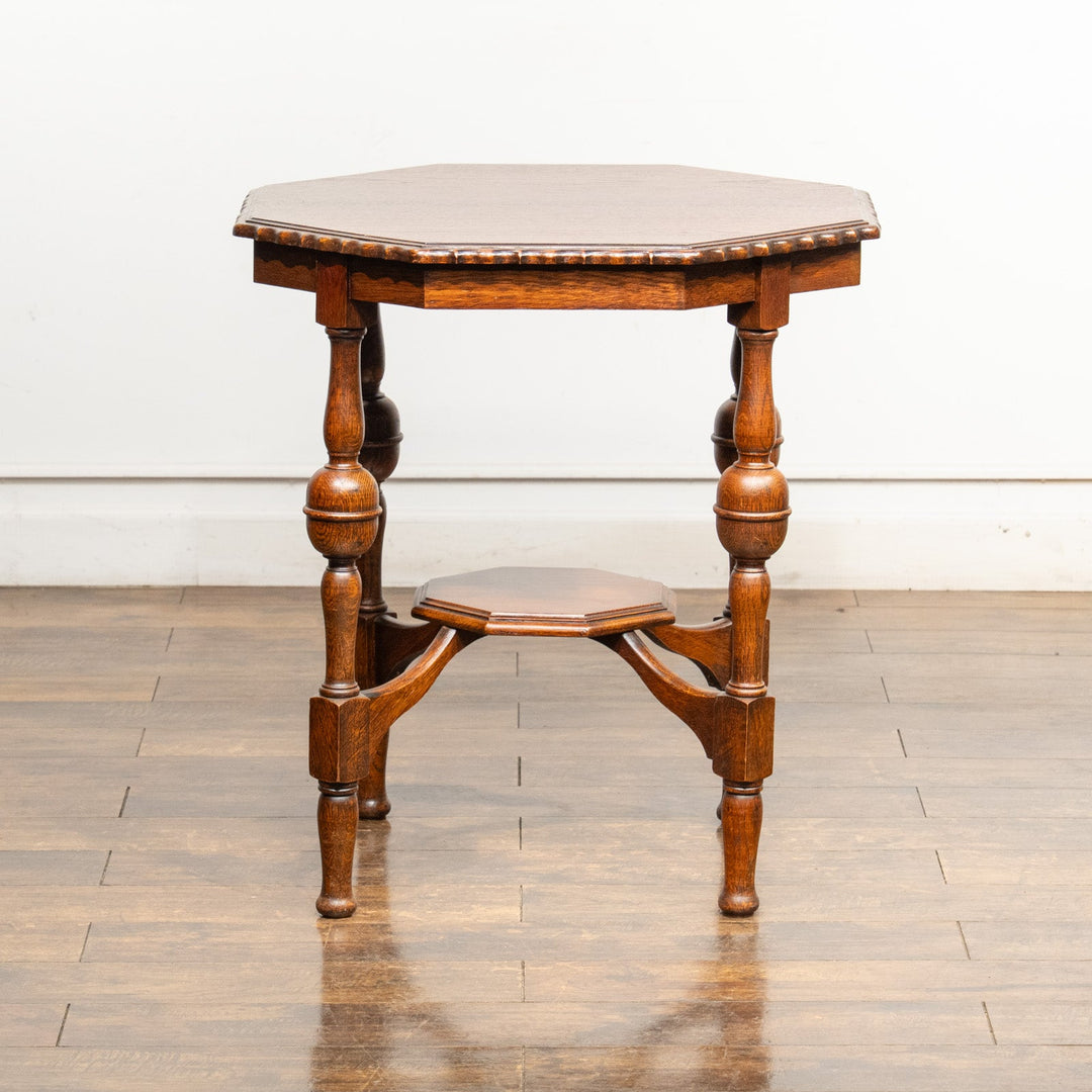 洗練された八角形天板が魅力的 オーク オクタゴン ウィンドウテーブル /25G