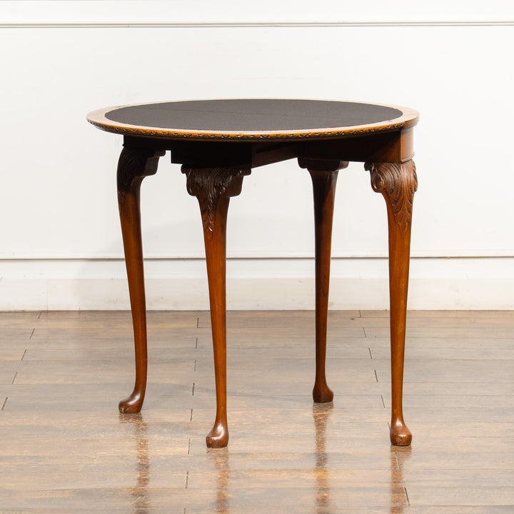 ハーフムーンの美しいシルエット 開くと円形のゲームテーブルになる コンソールテーブル /25G-B