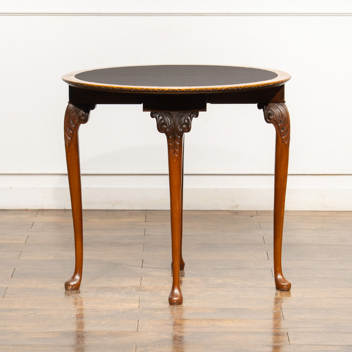 ハーフムーンの美しいシルエット 開くと円形のゲームテーブルになる コンソールテーブル /25G-B