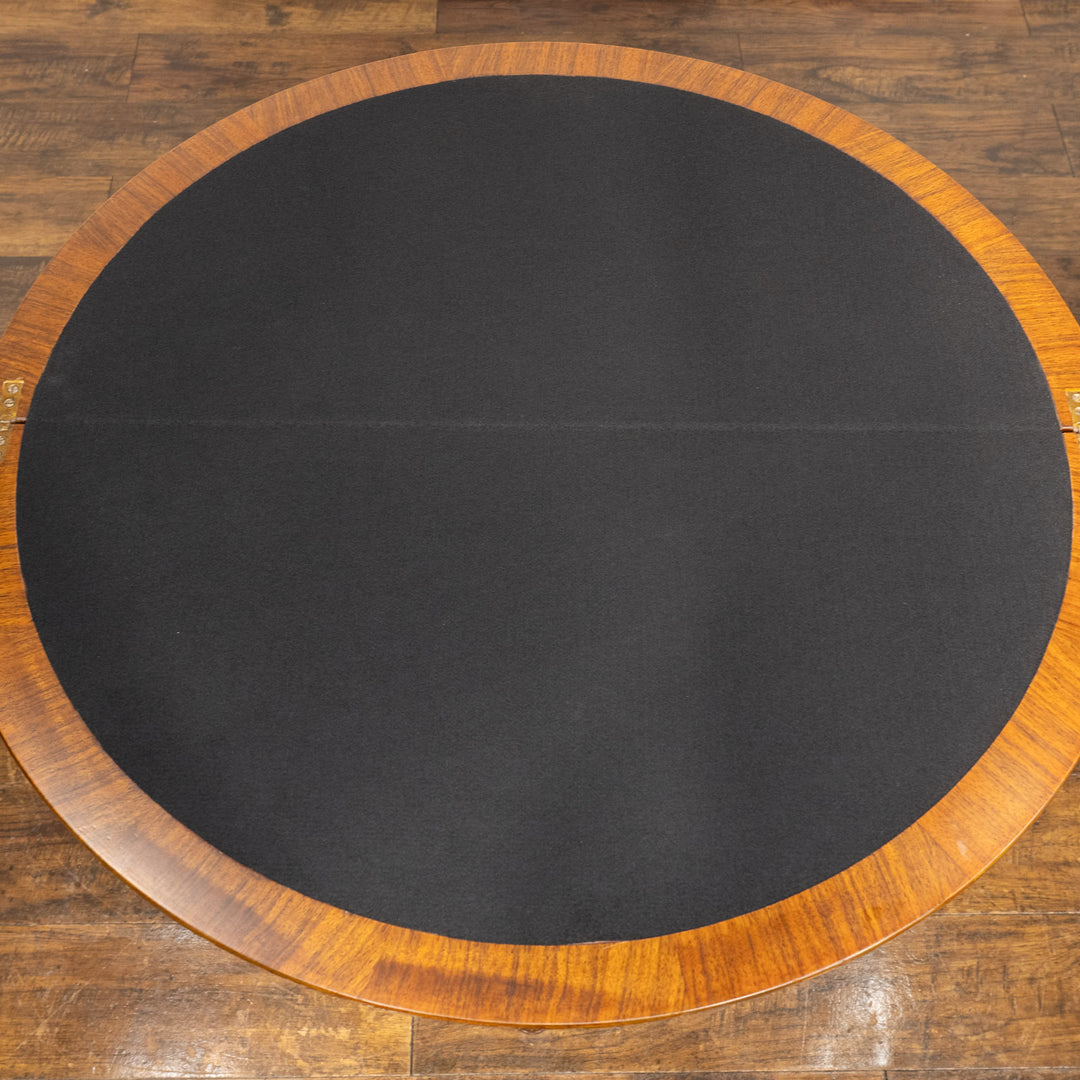 ハーフムーンの美しいシルエット 開くと円形のゲームテーブルになる コンソールテーブル /25G-B