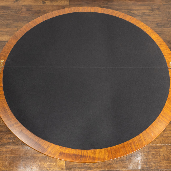 ハーフムーンの美しいシルエット 開くと円形のゲームテーブルになる コンソールテーブル /25G-B