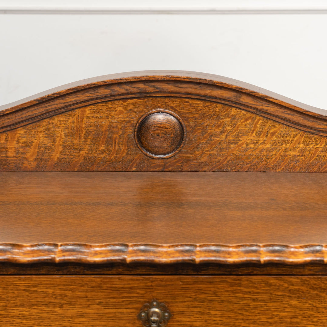 パイクラスト天板やツイストレッグが美しい オーク コンソールテーブル /25G