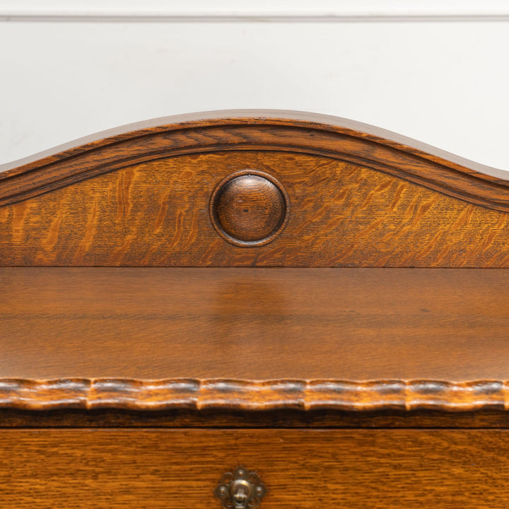 パイクラスト天板やツイストレッグが美しい オーク コンソールテーブル /25G