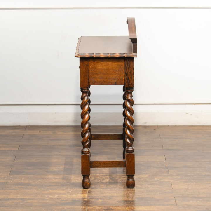 パイクラスト天板やツイストレッグが美しい オーク コンソールテーブル /25G