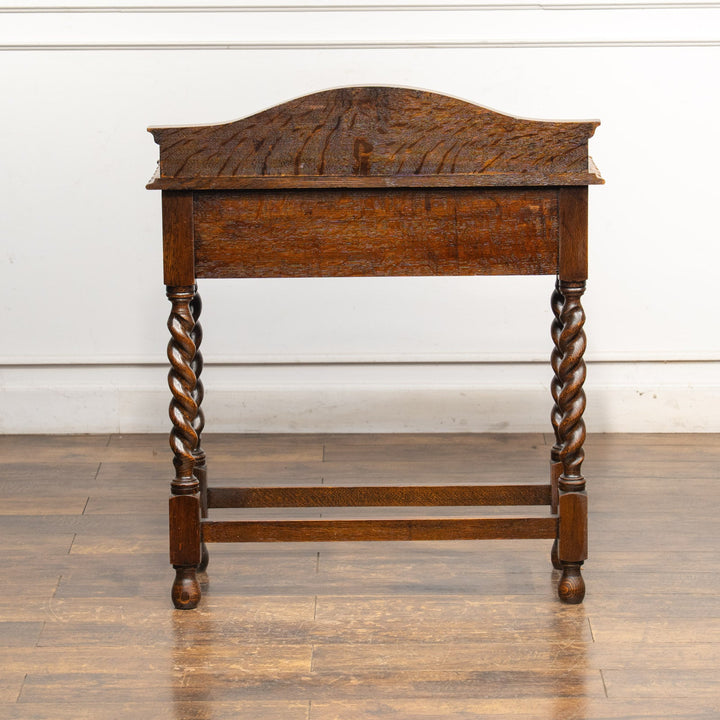 パイクラスト天板やツイストレッグが美しい オーク コンソールテーブル /25G