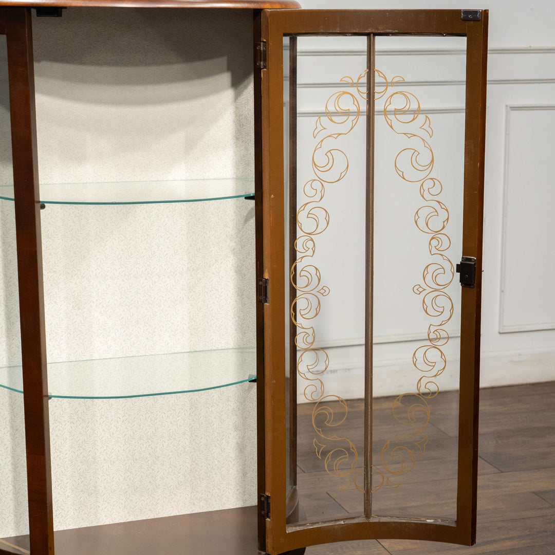 美しく気品漂うハーフムーンスタイル ガラスキャビネット /25G-C