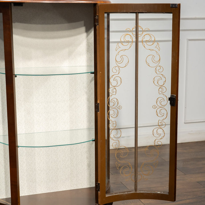 美しく気品漂うハーフムーンスタイル ガラスキャビネット /25G-C