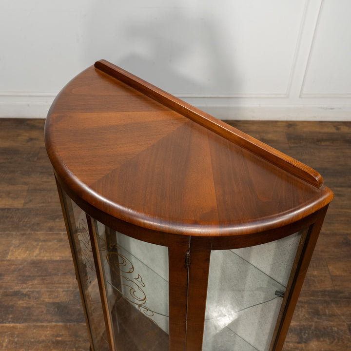 美しく気品漂うハーフムーンスタイル ガラスキャビネット /25G-C