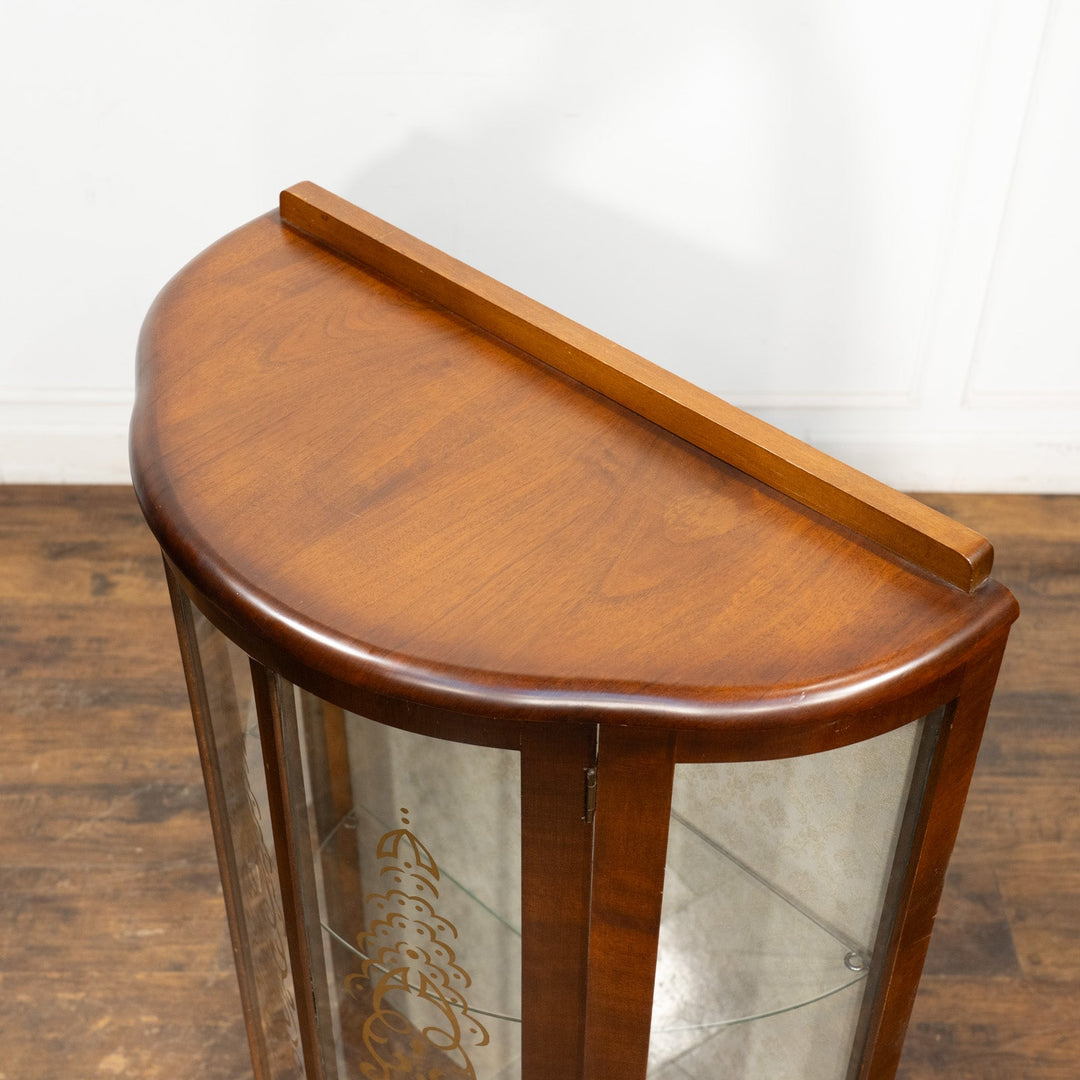 美しく気品漂うハーフムーンスタイル ガラスキャビネット /25G-B