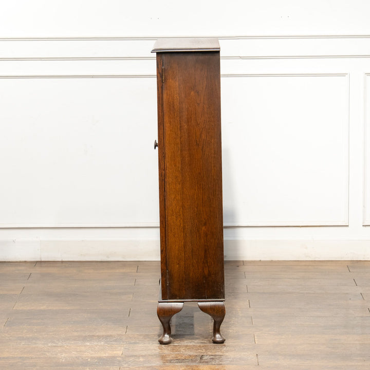 すっきりしたフォルムがお部屋に馴染む オーク ガラスブックケース /25G-B