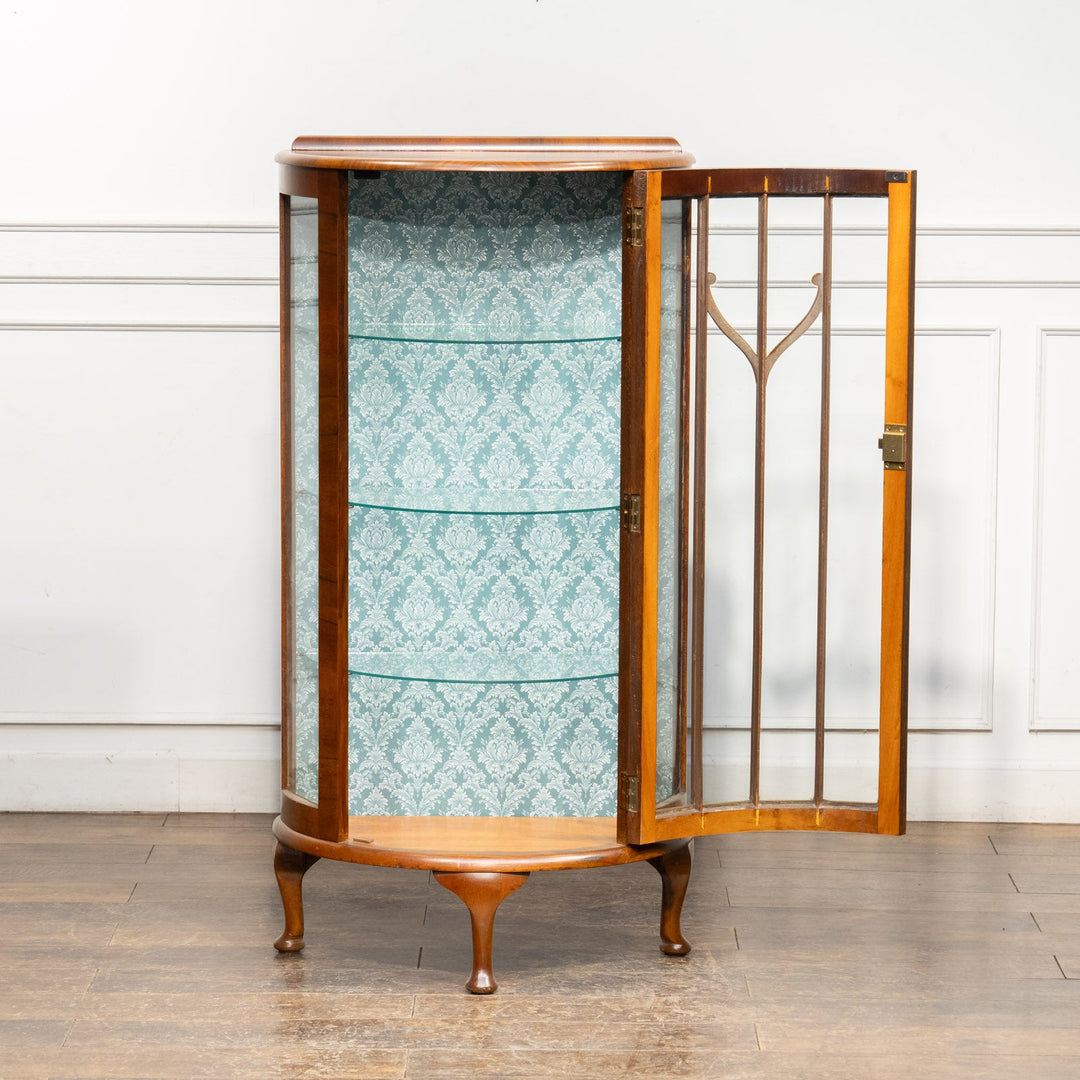 ウォールナット ハーフムーン ディスプレイキャビネット /25G-A