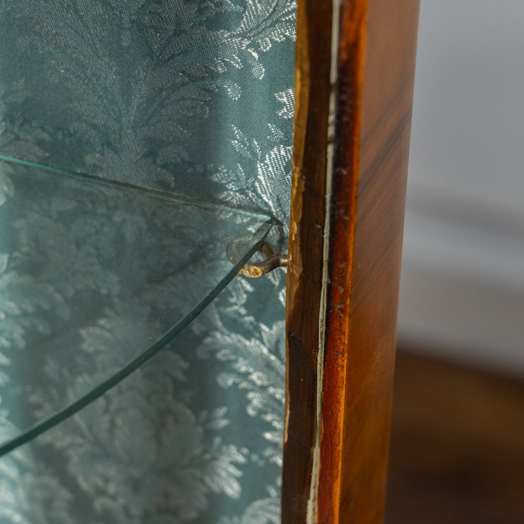 ウォールナット ハーフムーン ディスプレイキャビネット /25G-A