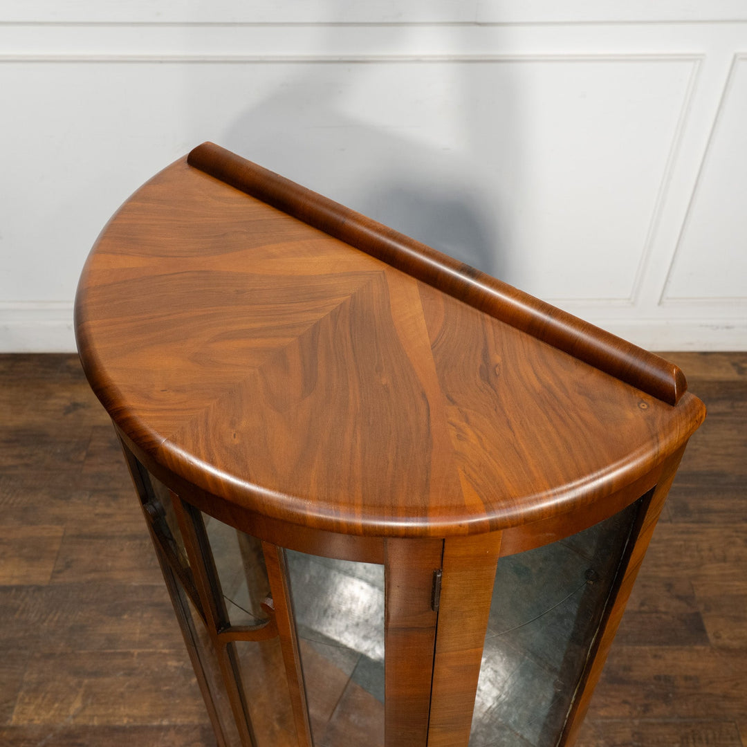 ウォールナット ハーフムーン ディスプレイキャビネット /25G-A