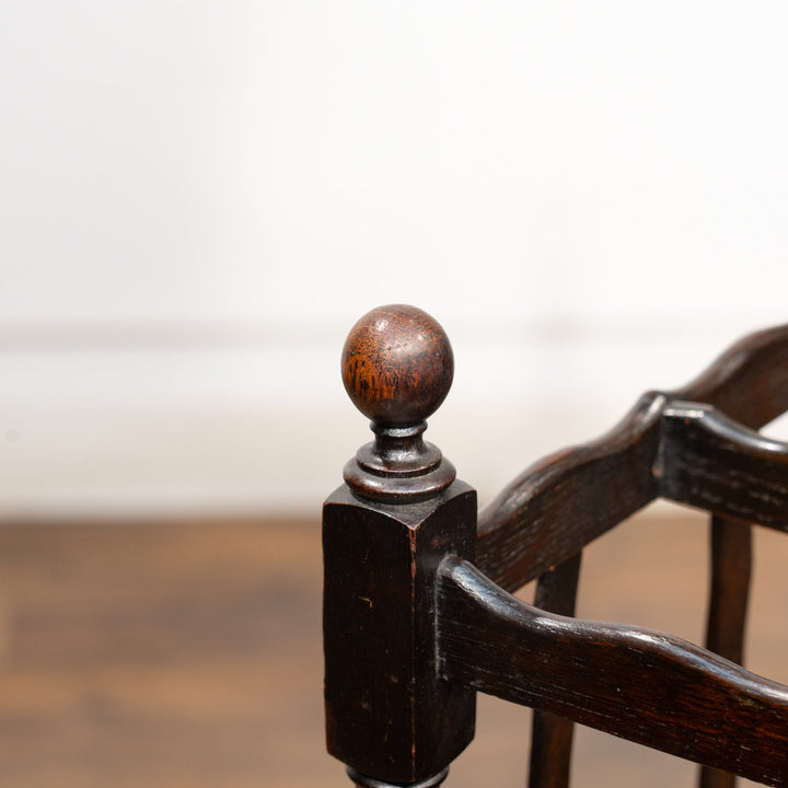 ブックラックと扉収納が一体化したレアなデザイン オーク マガジンラック /25G