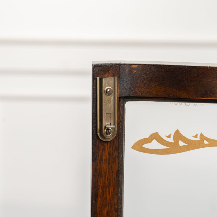 【Rivington リビングトン】鮮やかなプリントの装飾が印象的 ミラーバック ガラスキャビネット /25G