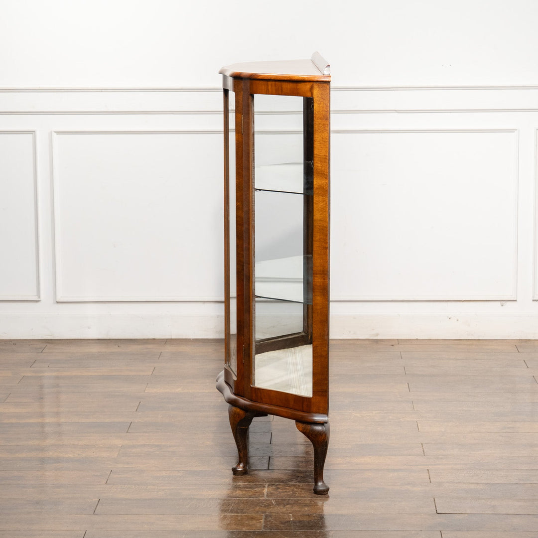 【Rivington リビングトン】鮮やかなプリントの装飾が印象的 ミラーバック ガラスキャビネット /25G