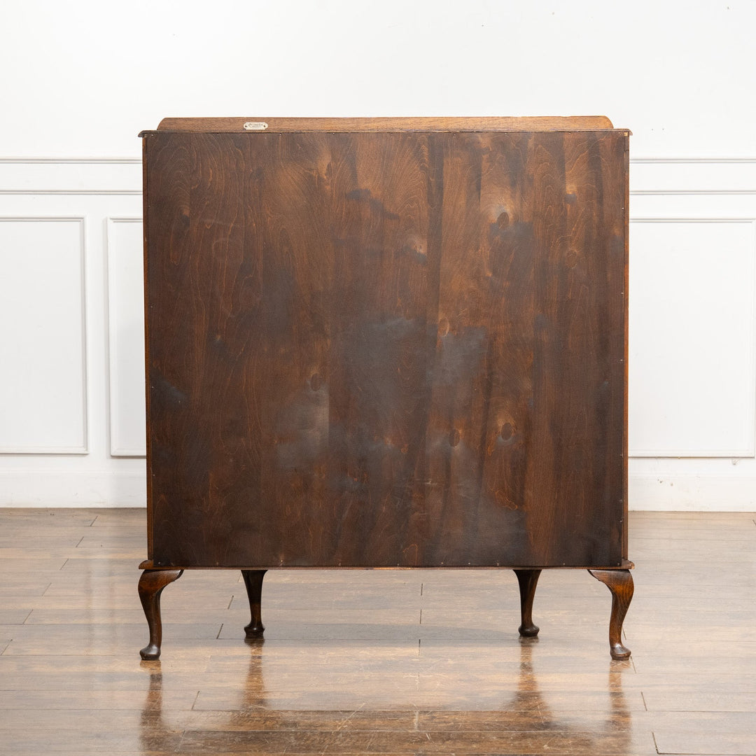 【Rivington リビングトン】鮮やかなプリントの装飾が印象的 ミラーバック ガラスキャビネット /25G