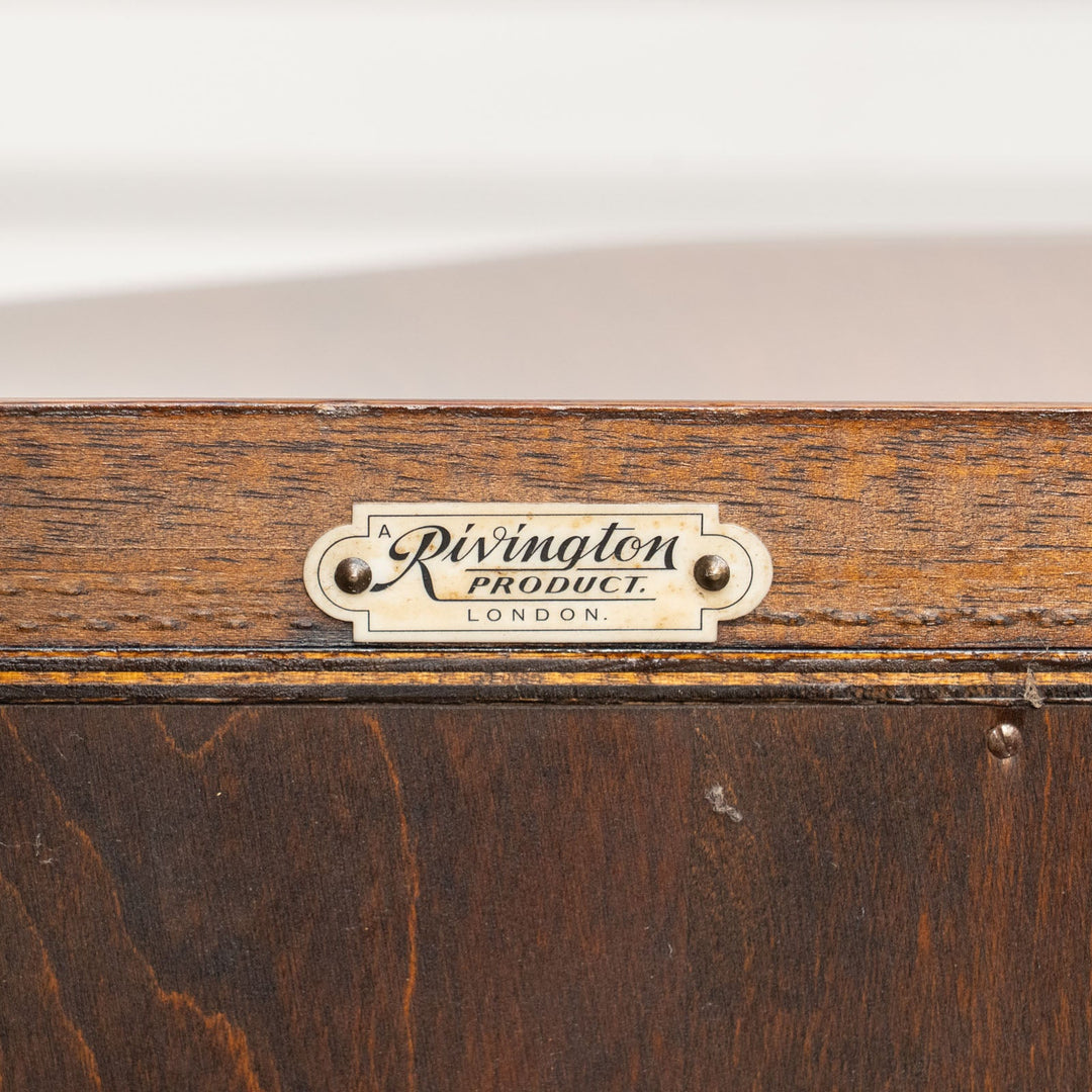 【Rivington リビングトン】鮮やかなプリントの装飾が印象的 ミラーバック ガラスキャビネット /25G