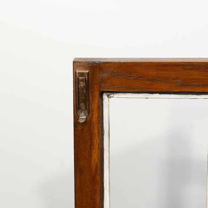 シンプルなフォルムにオーク材の質感が味わい深い ガラス ブックケース /25G