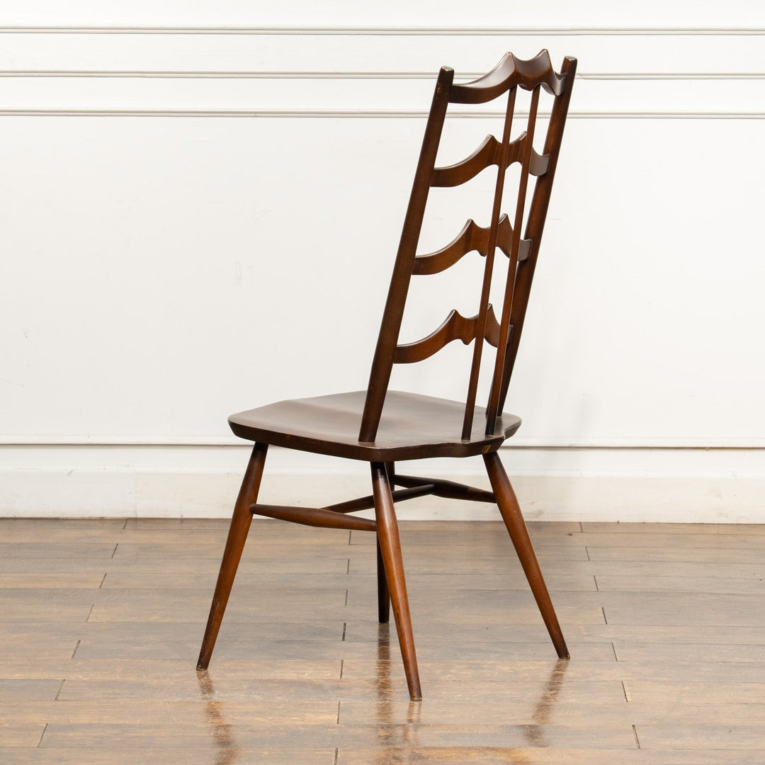 英国【ERCOL アーコール】背中をしっかり支えてくれる ラダーバックチェア No.496 オールドコロニアル /25G-1