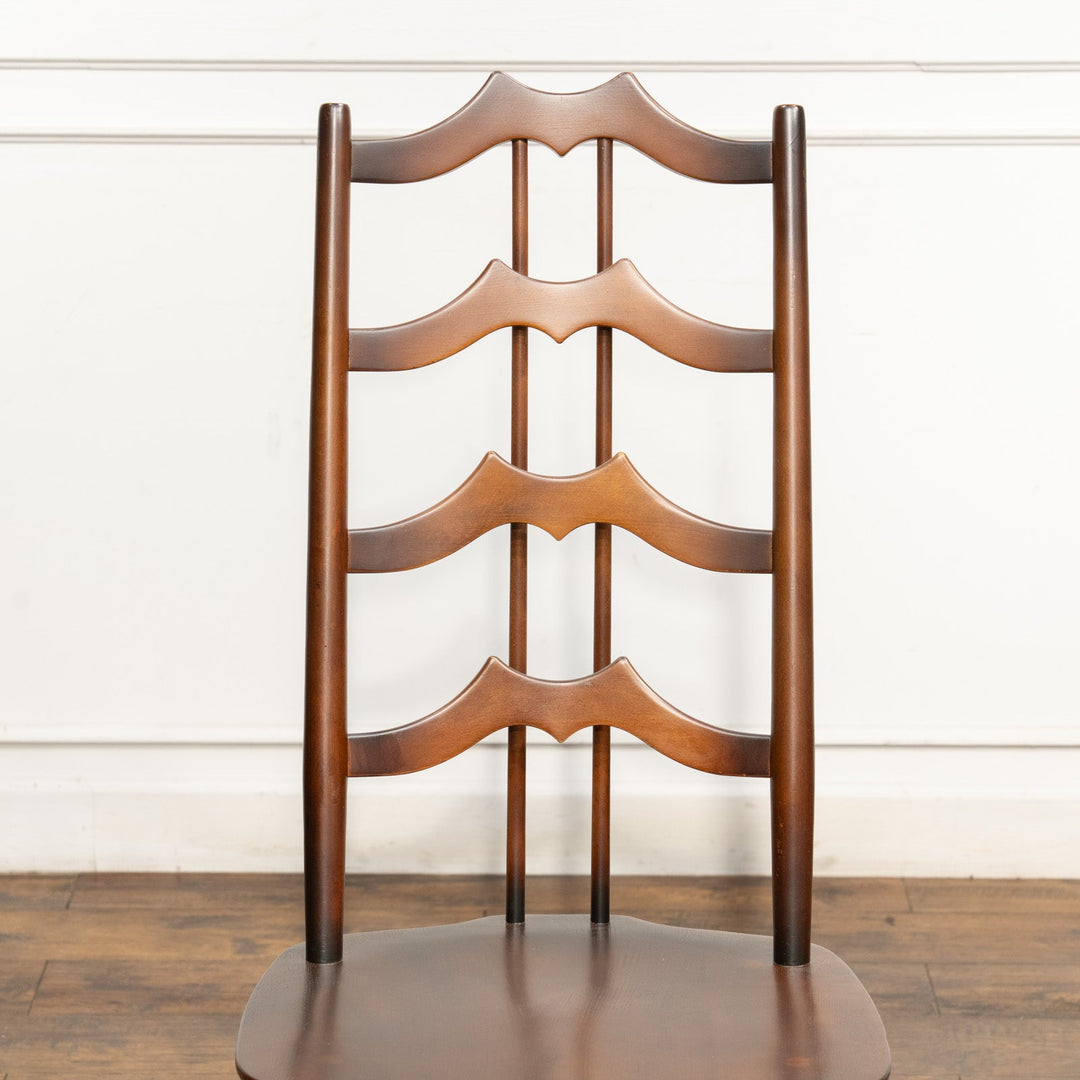 英国【ERCOL アーコール】背中をしっかり支えてくれる ラダーバックチェア No.496 オールドコロニアル /25G-1