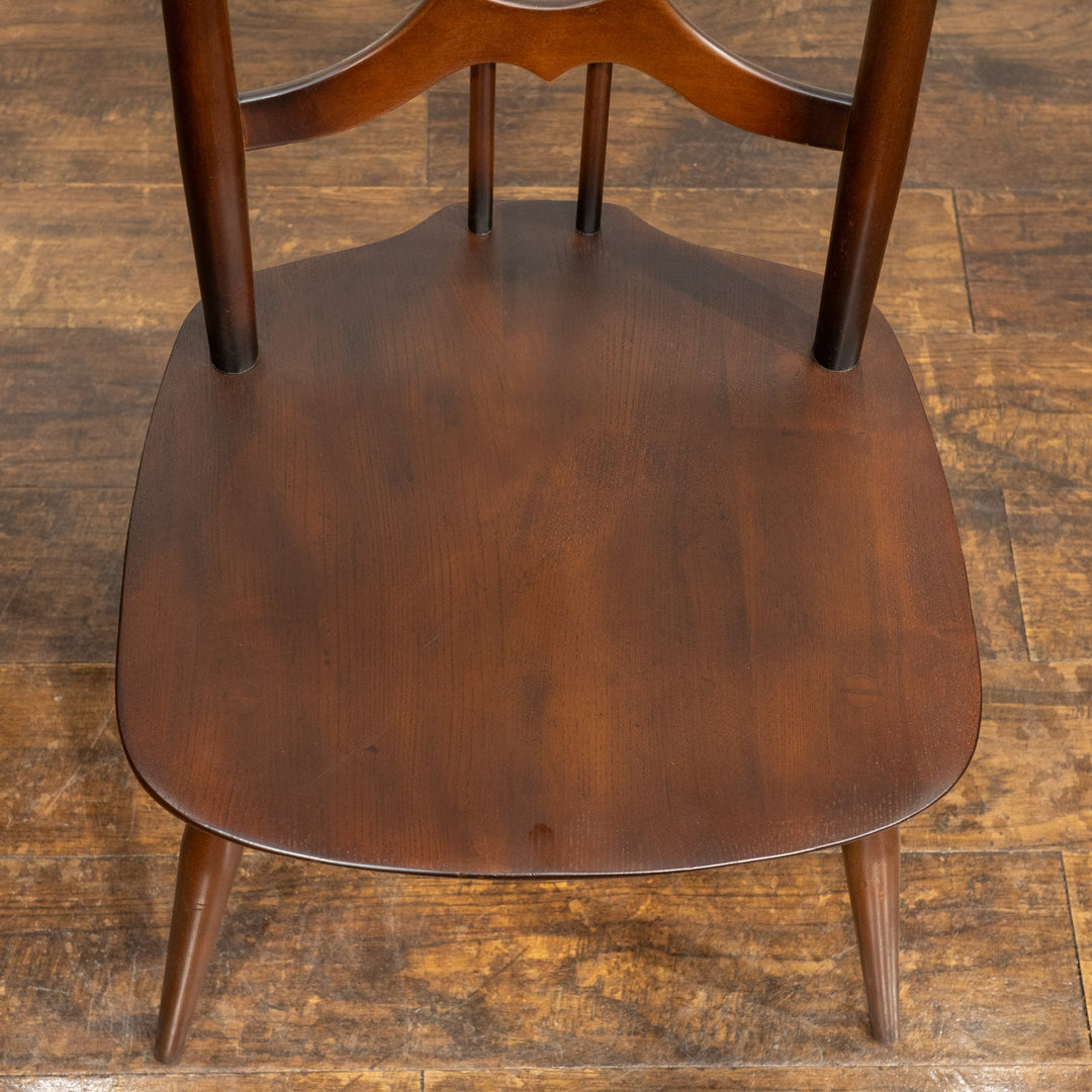 英国【ERCOL アーコール】背中をしっかり支えてくれる ラダーバックチェア No.496 オールドコロニアル /25G-1