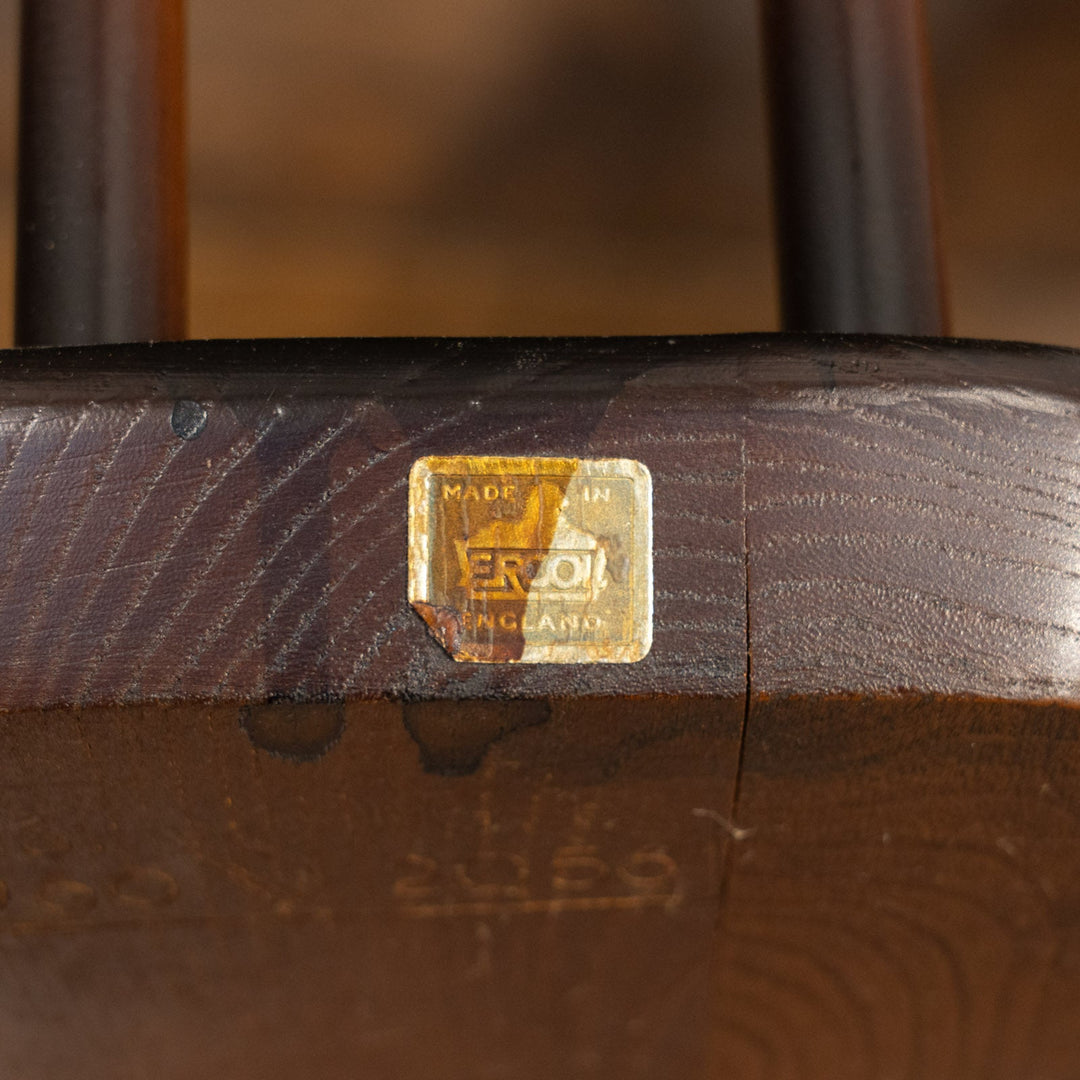 英国【ERCOL アーコール】背中をしっかり支えてくれる ラダーバックチェア No.496 オールドコロニアル /25G-1