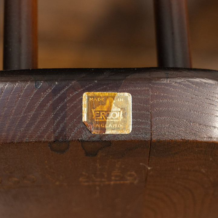 英国【ERCOL アーコール】背中をしっかり支えてくれる ラダーバックチェア No.496 オールドコロニアル /25G-1