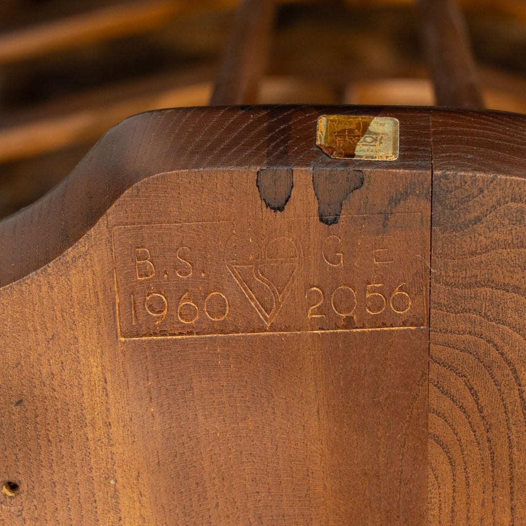 英国【ERCOL アーコール】背中をしっかり支えてくれる ラダーバックチェア No.496 オールドコロニアル /25G-1