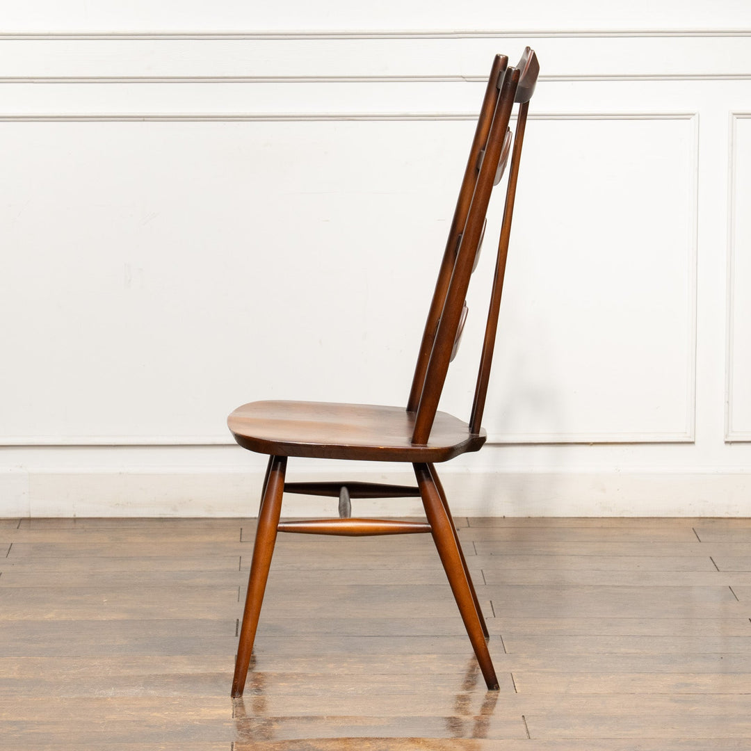 英国【ERCOL アーコール】背中をしっかり支えてくれる ラダーバックチェア No.496 オールドコロニアル /25G-3