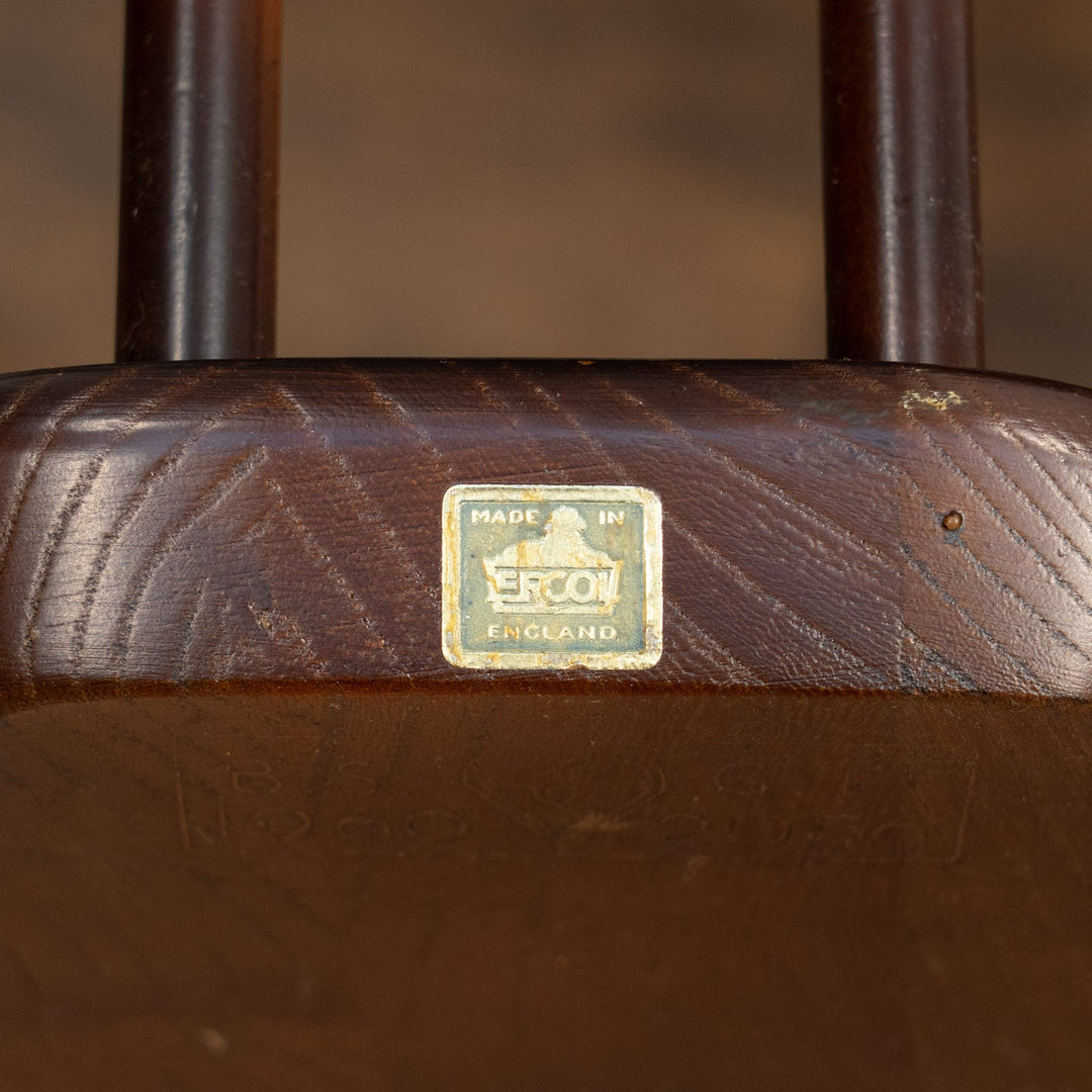 英国【ERCOL アーコール】背中をしっかり支えてくれる ラダーバックチェア No.496 オールドコロニアル /25G-3