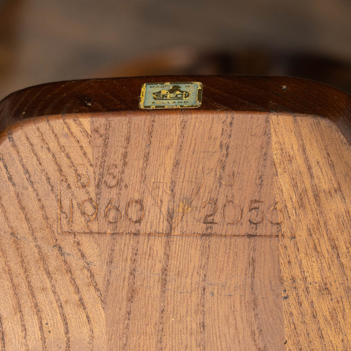 英国【ERCOL アーコール】背中をしっかり支えてくれる ラダーバックチェア No.496 オールドコロニアル /25G-3