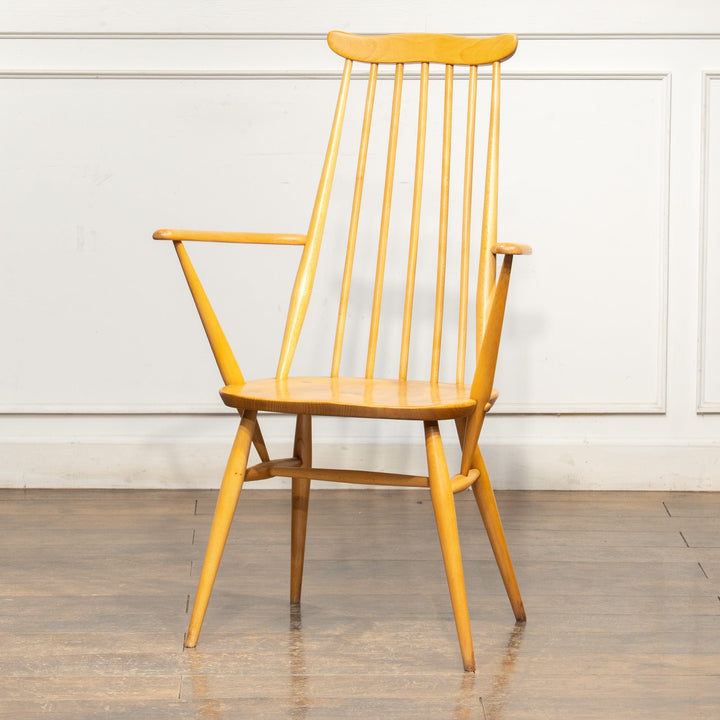 英国【ERCOL アーコール】スラッとしたハイバックが特徴的 ウィンザー ゴールドスミスアームチェア No.369A /25G-B3