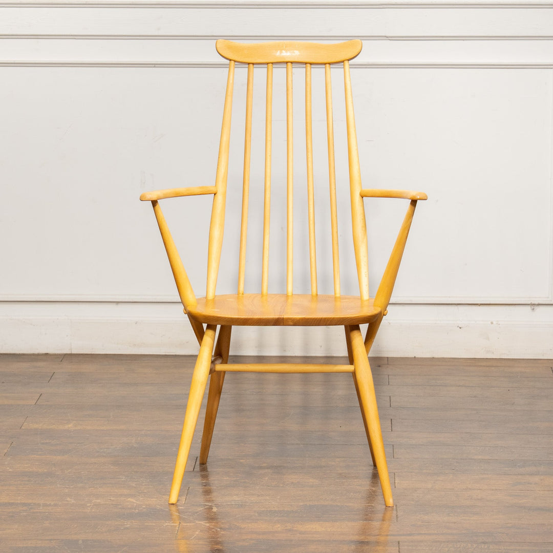 英国【ERCOL アーコール】スラッとしたハイバックが特徴的 ゴールドスミスアームチェア 369A Windsor ウインザー /25GB-10