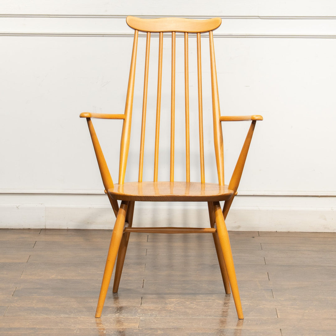 英国【ERCOL アーコール】スラッとしたハイバックが特徴的 ウィンザー ゴールドスミスアームチェア No.369A /25G-B8