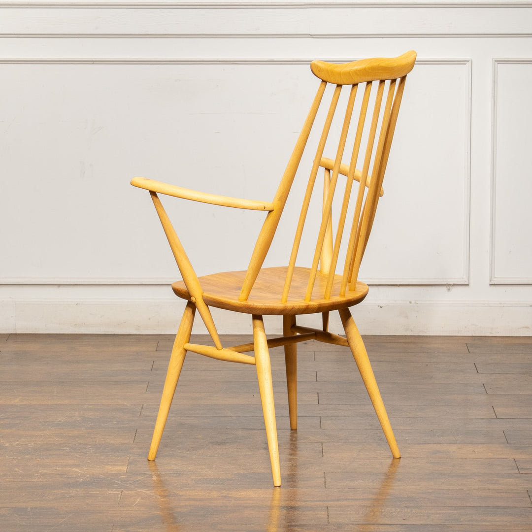 英国【ERCOL アーコール】スラッとしたハイバックが特徴的 ゴールドスミスアームチェア 369A Windsor ウインザー /25GB-10