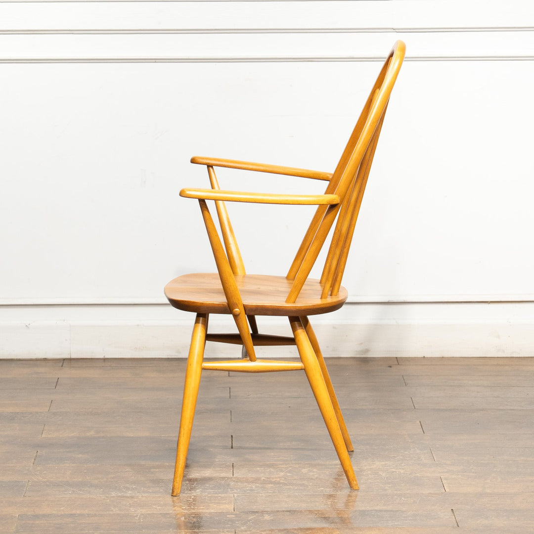 英国【ERCOL アーコール】曲木のボウバック 5本スポーク ウィンザー クエーカーアームチェア No.365A /25G-B1