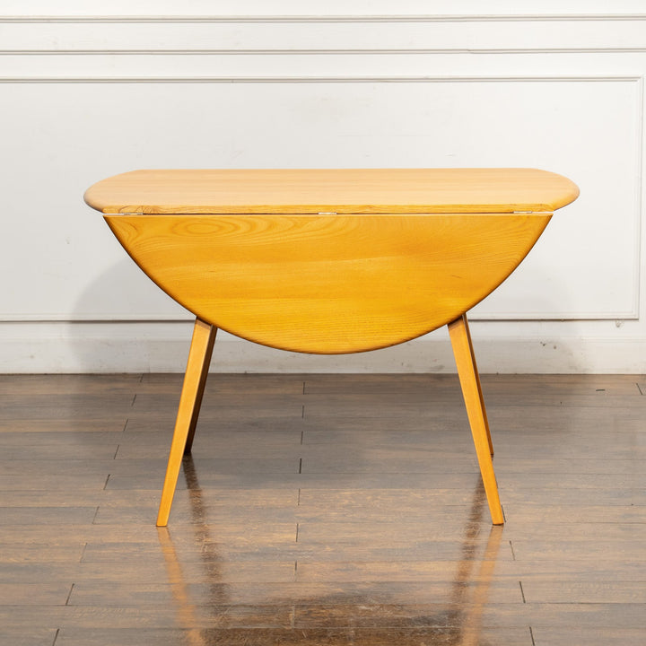 英国【ERCOL アーコール】スペースに合わせて調整できる ドロップリーフ ダイニングテーブル N0.384 /25G-A2