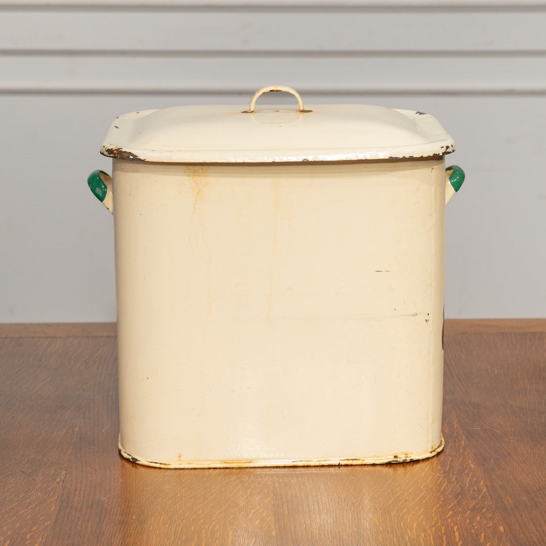 シンプルで飽きのこない佇まいが魅力 ホーロー製 クリーム ブレッド缶 /25G