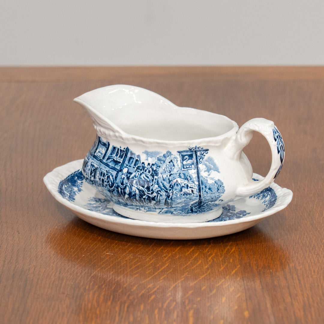 【ROYAL TUDOR WARE ロイヤルチューダーウェア Olde England オールドイングランド】ソースボート&スタンド /25G