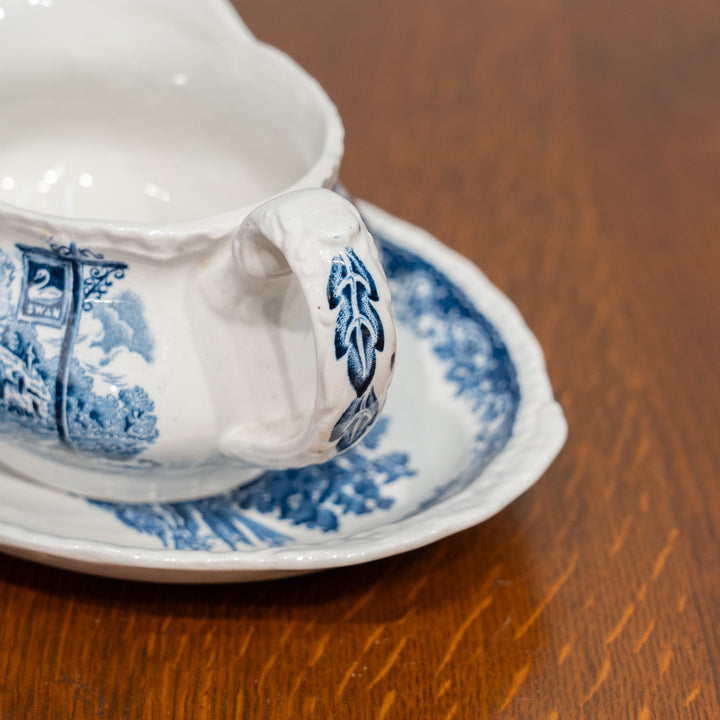 【ROYAL TUDOR WARE ロイヤルチューダーウェア Olde England オールドイングランド】ソースボート&スタンド /25G