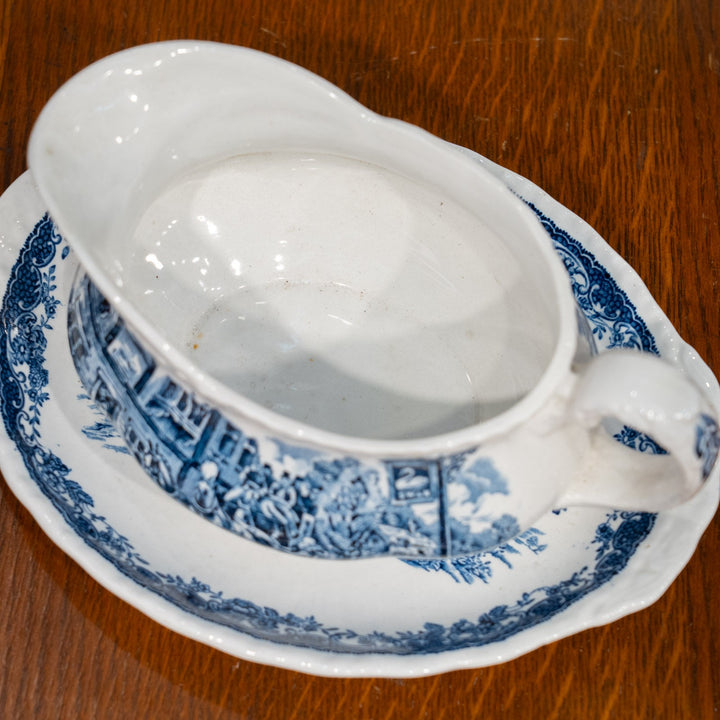 【ROYAL TUDOR WARE ロイヤルチューダーウェア Olde England オールドイングランド】ソースボート&スタンド /25G