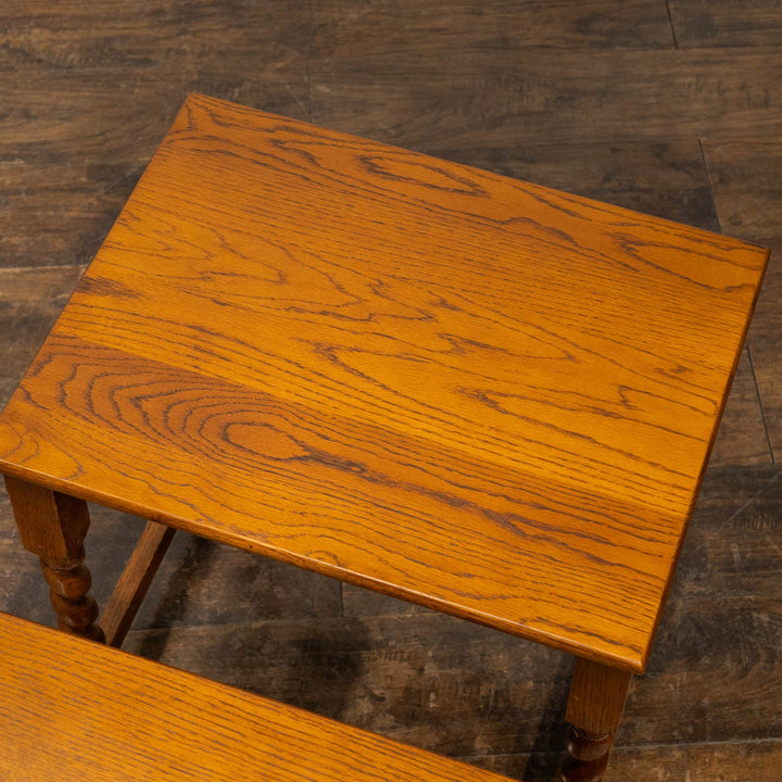 オーク バーリーシュガーツイスト 3段 ネストテーブル /25G