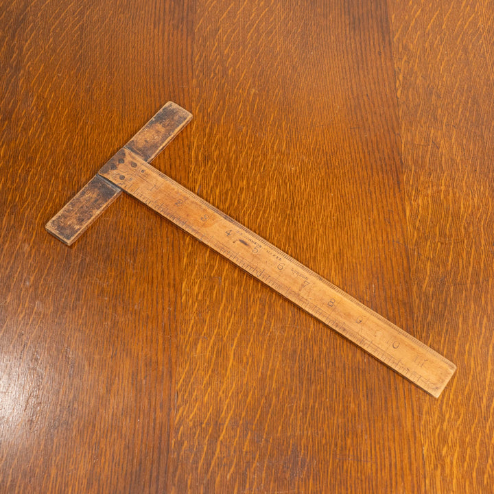 使い込まれた木の質感が格好いい T型 ウッドスケール /25G