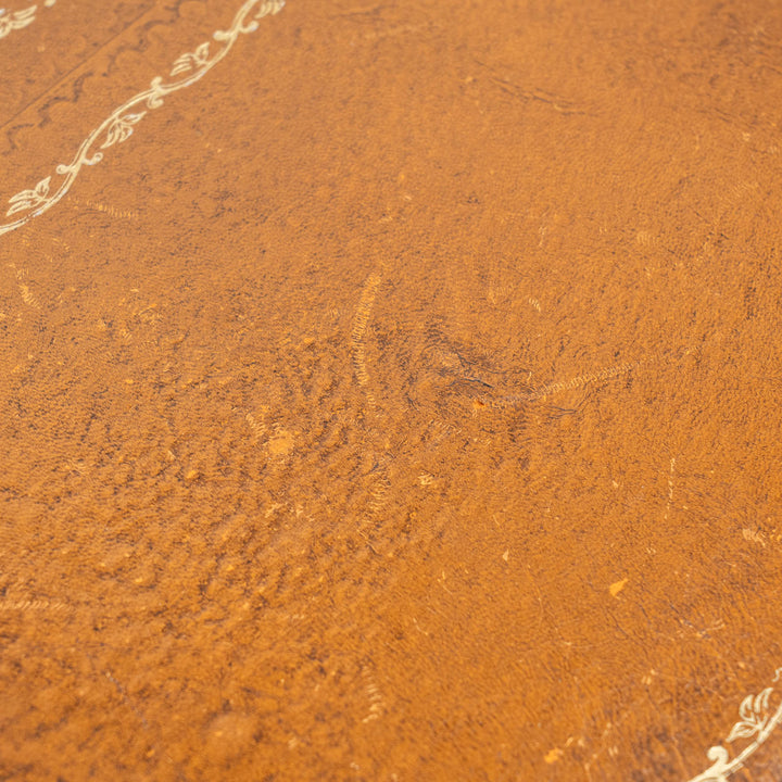 伝統的な美しく重厚感のあるデザイン レザートップ ペデスタルデスク /25F