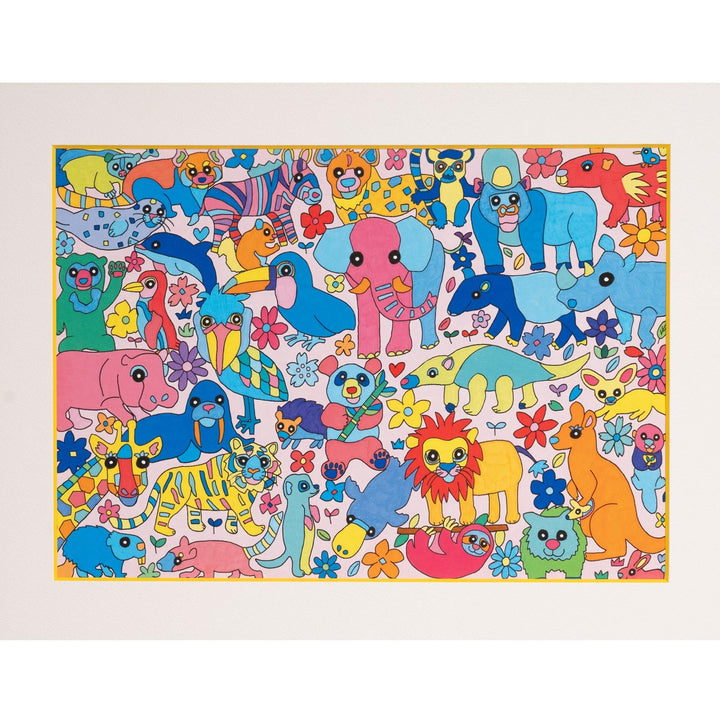 yuiko 「Happiness」 複製版画作品（ジグレー版画）パラリンアート A4